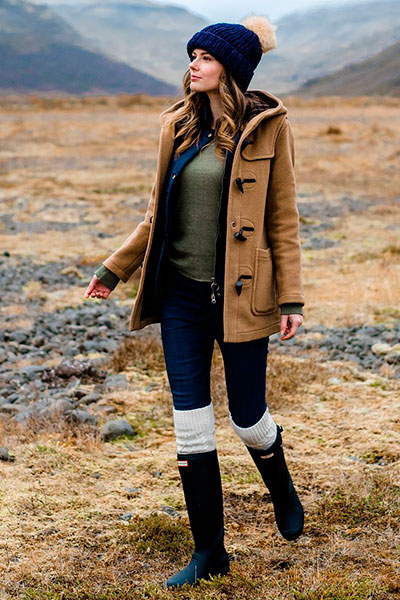 Il dufflecoat da donna di color cammello