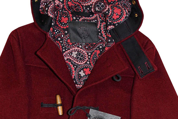 La fodera del dufflecoat originale Gloverall x Pretty Green