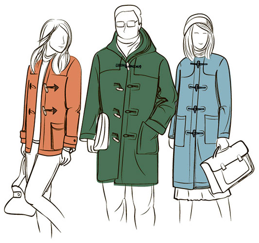 I dufflecoat maschile e femminile moderni di Original Montgomery I dufflecoat moderni di Original Montgomery