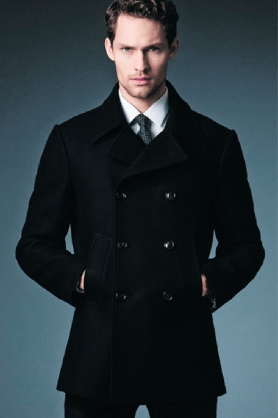 Look con Pea coat maschile in stile ufficiale Pea coat e stile ufficiale