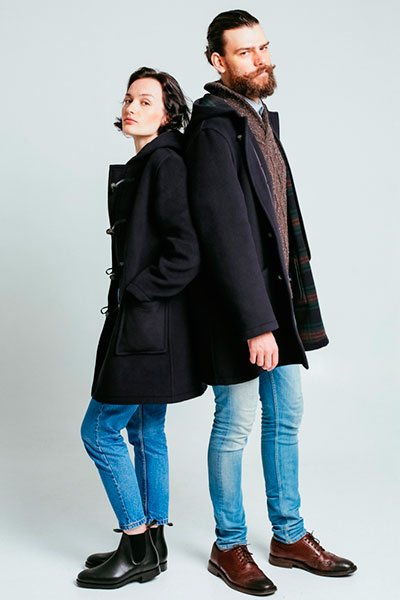I dufflecoat maschili e femminili di London Tradition