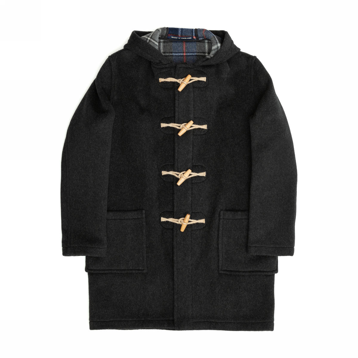 Classic London Tradition Joseph Duffle coat Wooden Toggles Charcoal